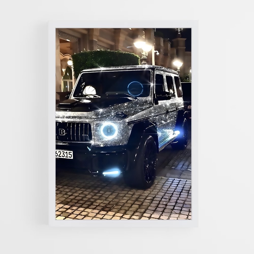 Poster G63 Noir Éblouissant – affiche Mercedes (vue 3)